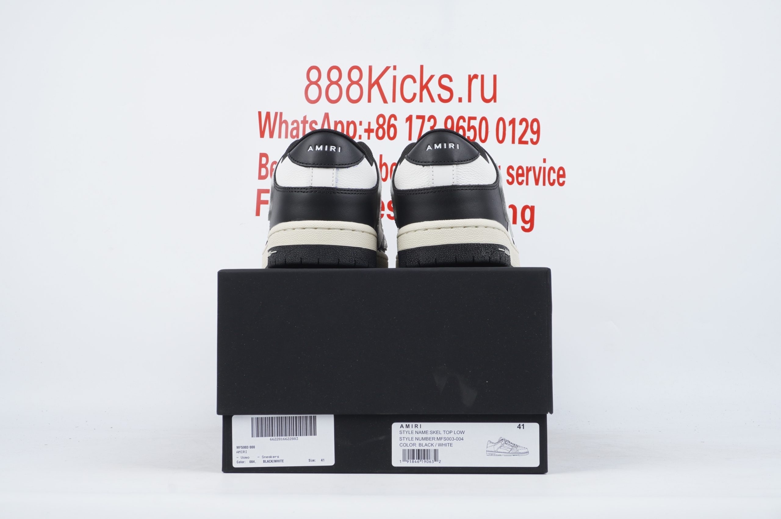 AMIRI Bone Runner Black White