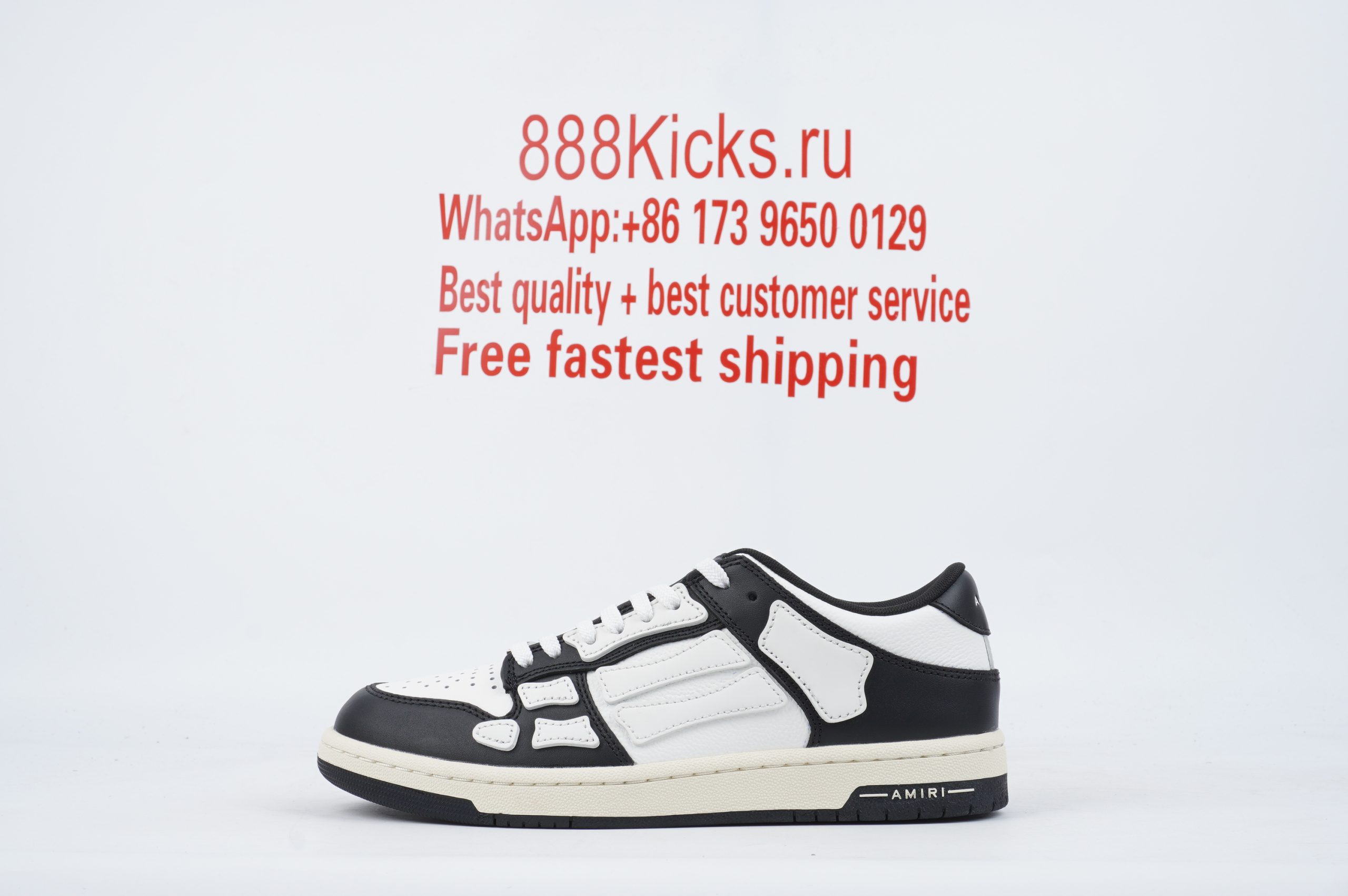 AMIRI Bone Runner Black White