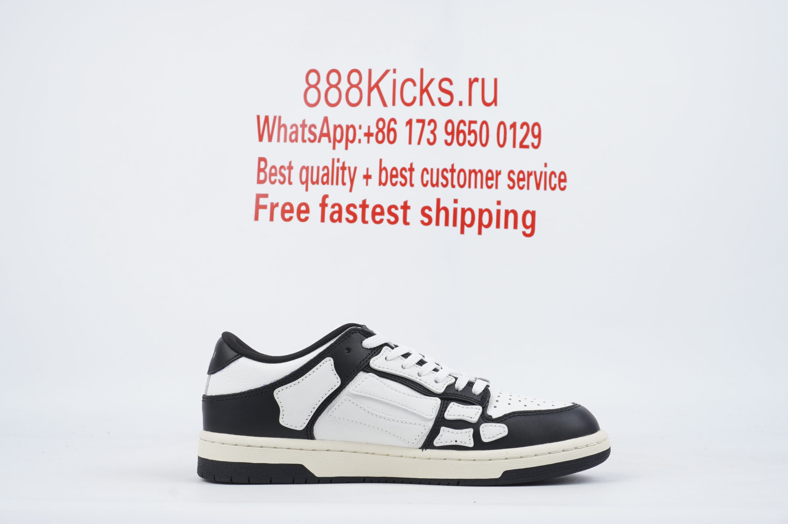 AMIRI Bone Runner Black White