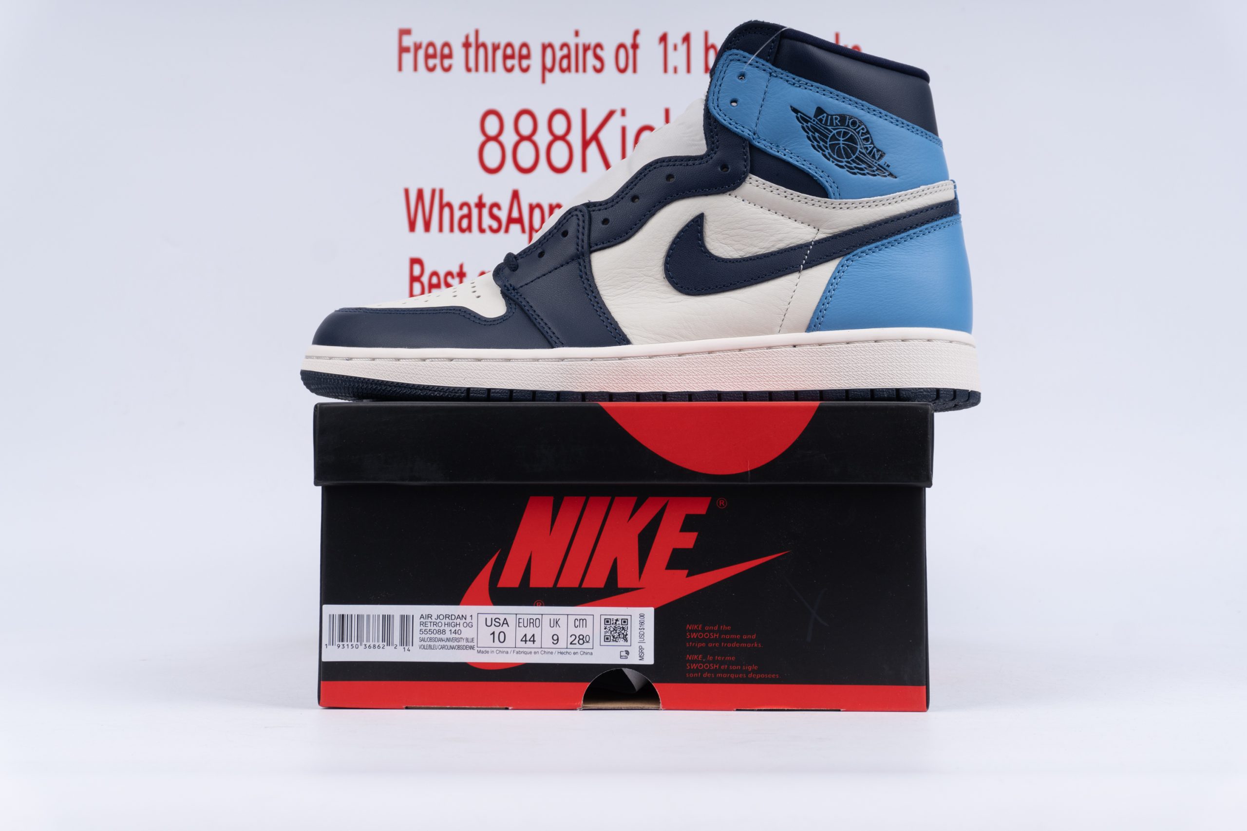Jordan 1 Retro High Obsidian UNC