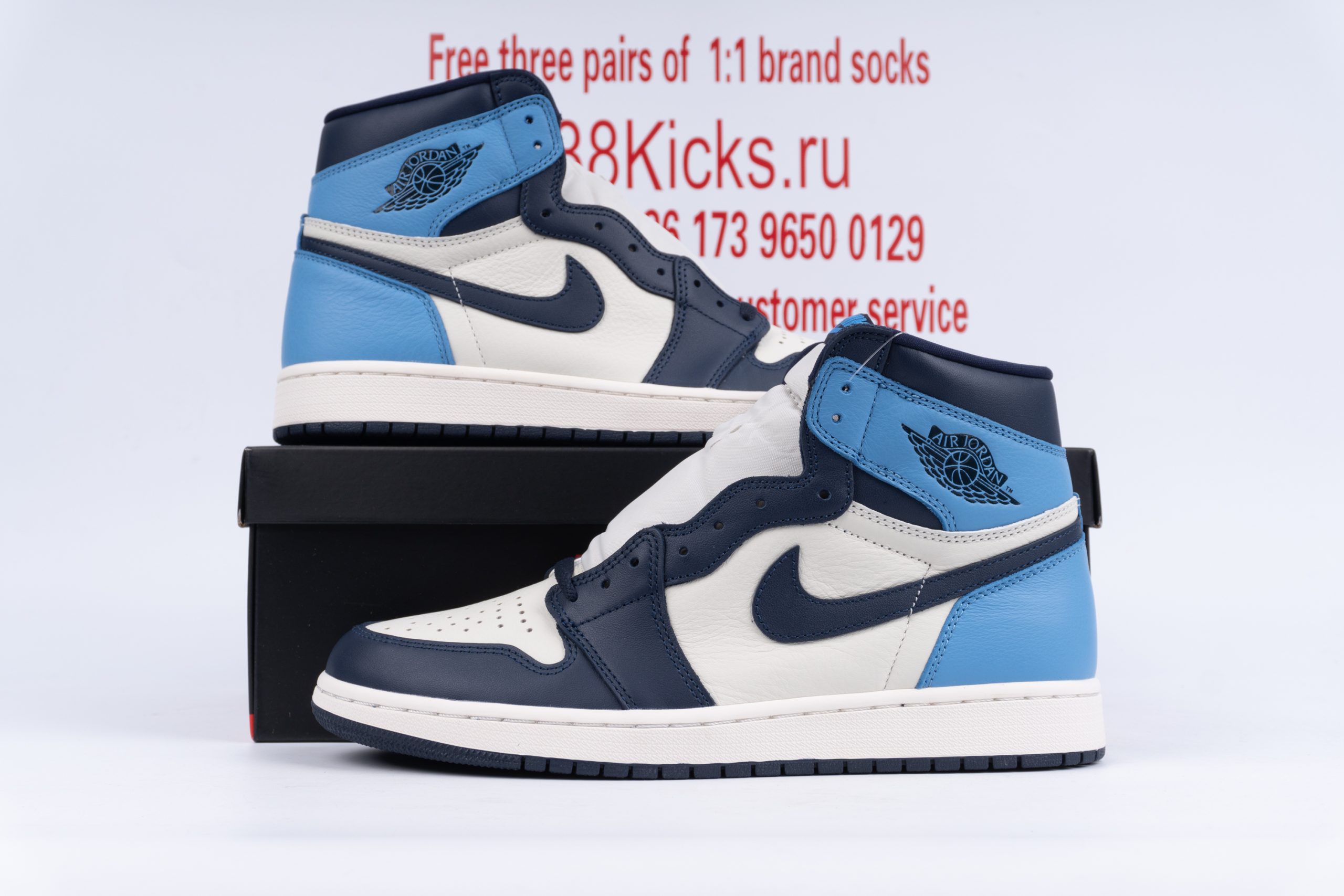 Jordan 1 Retro High Obsidian UNC