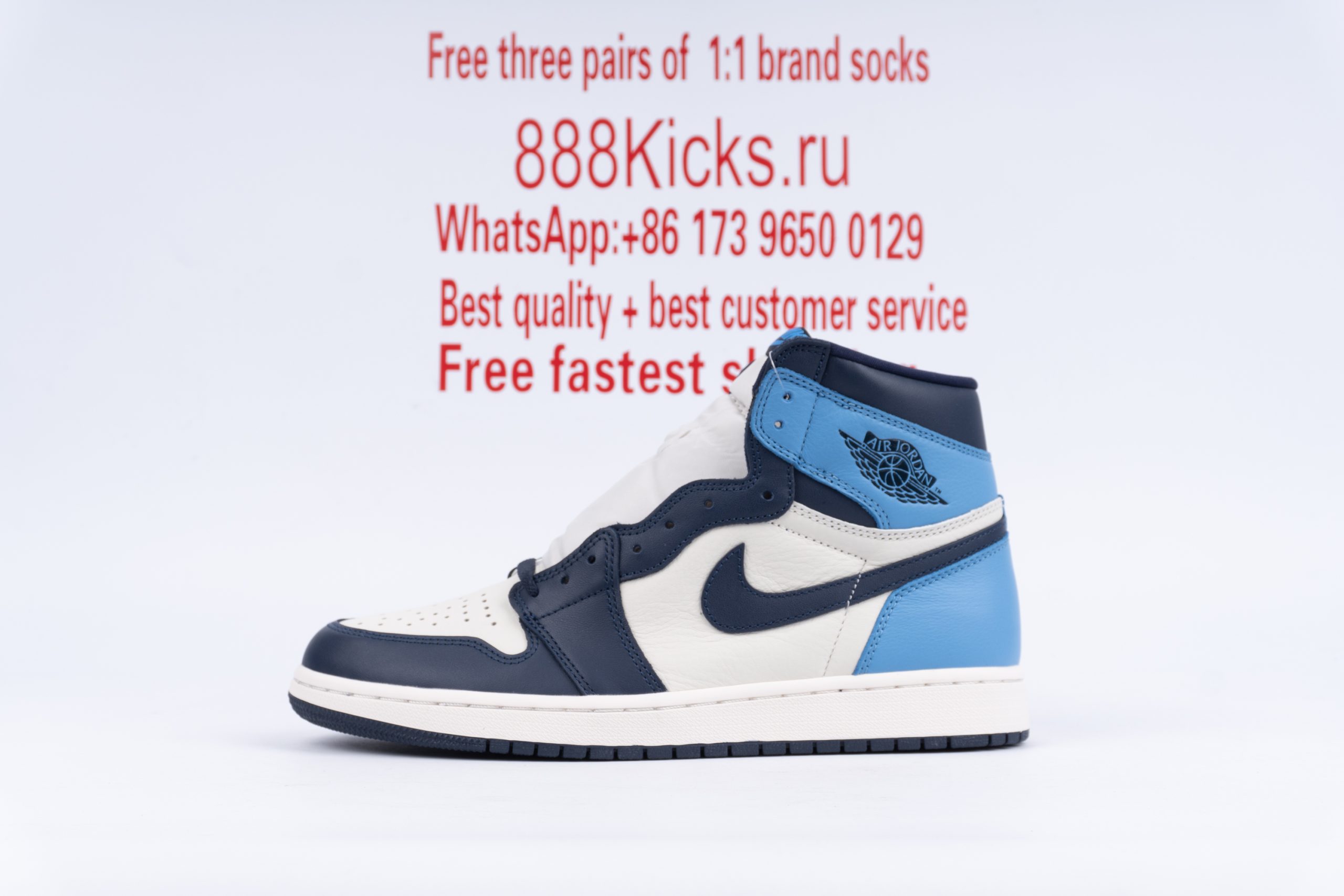 Jordan 1 Retro High Obsidian UNC