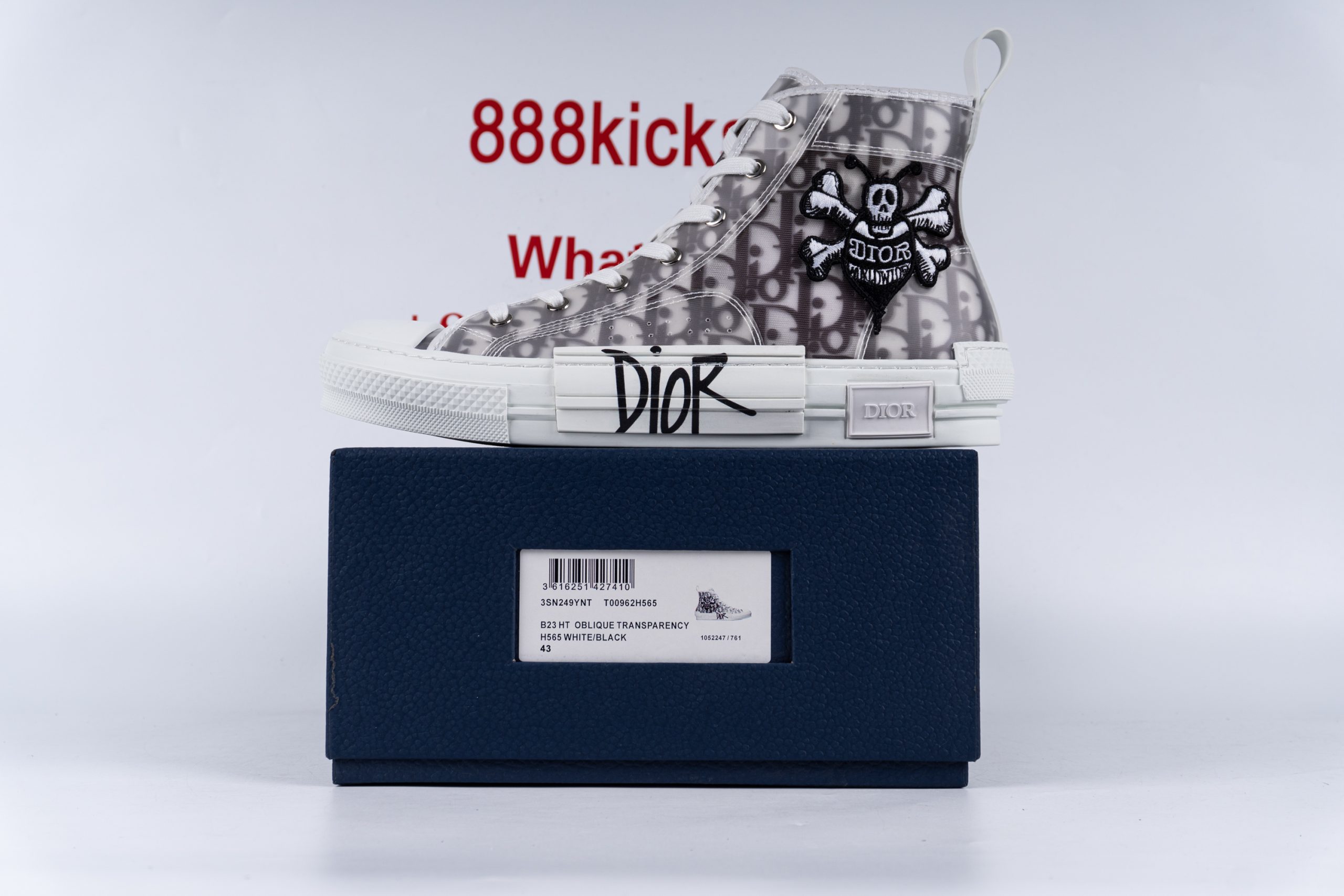 D1or And Shawn B23 High Top Bee Embroidery