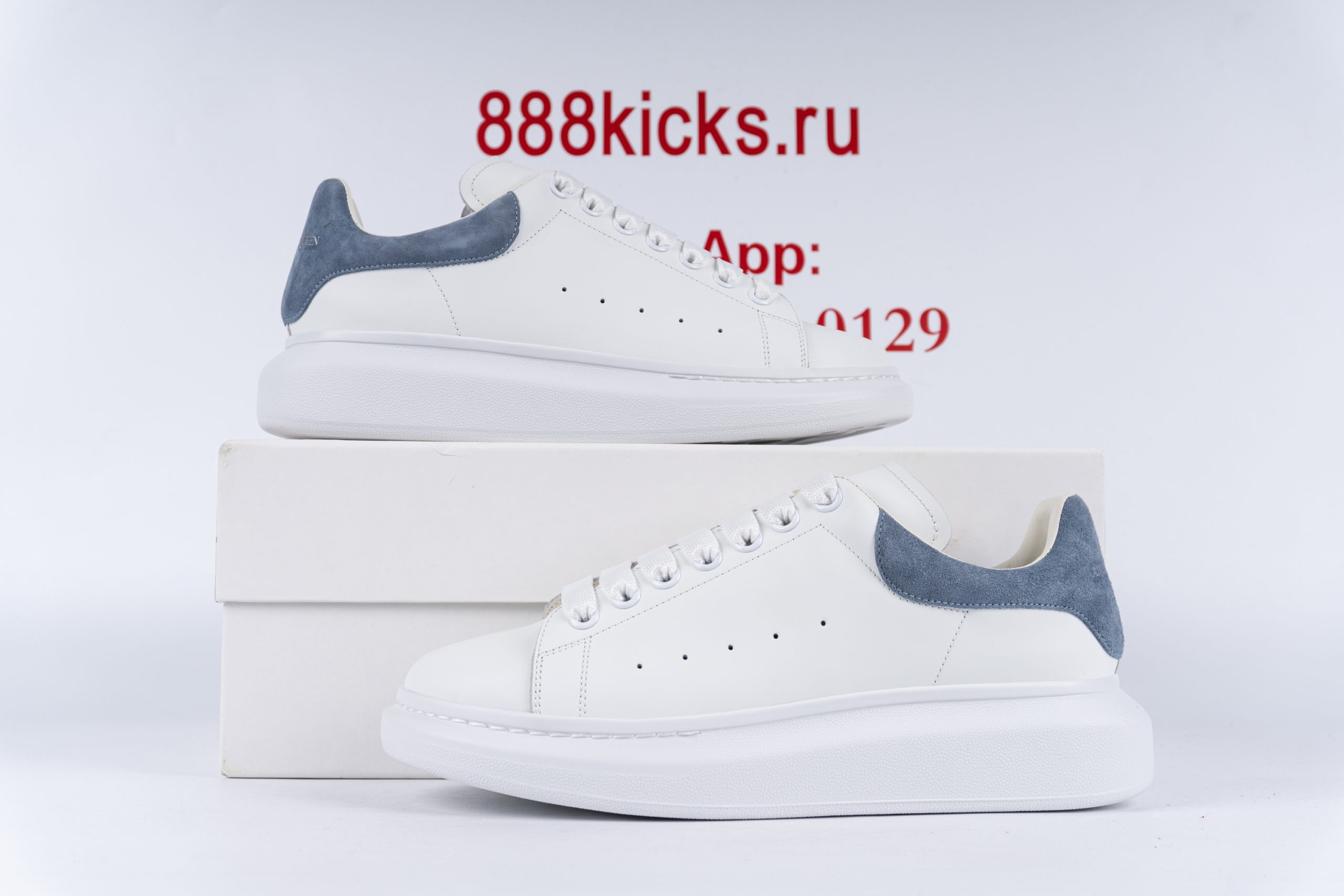 Alexander McQueen Oversized White Grey Blue