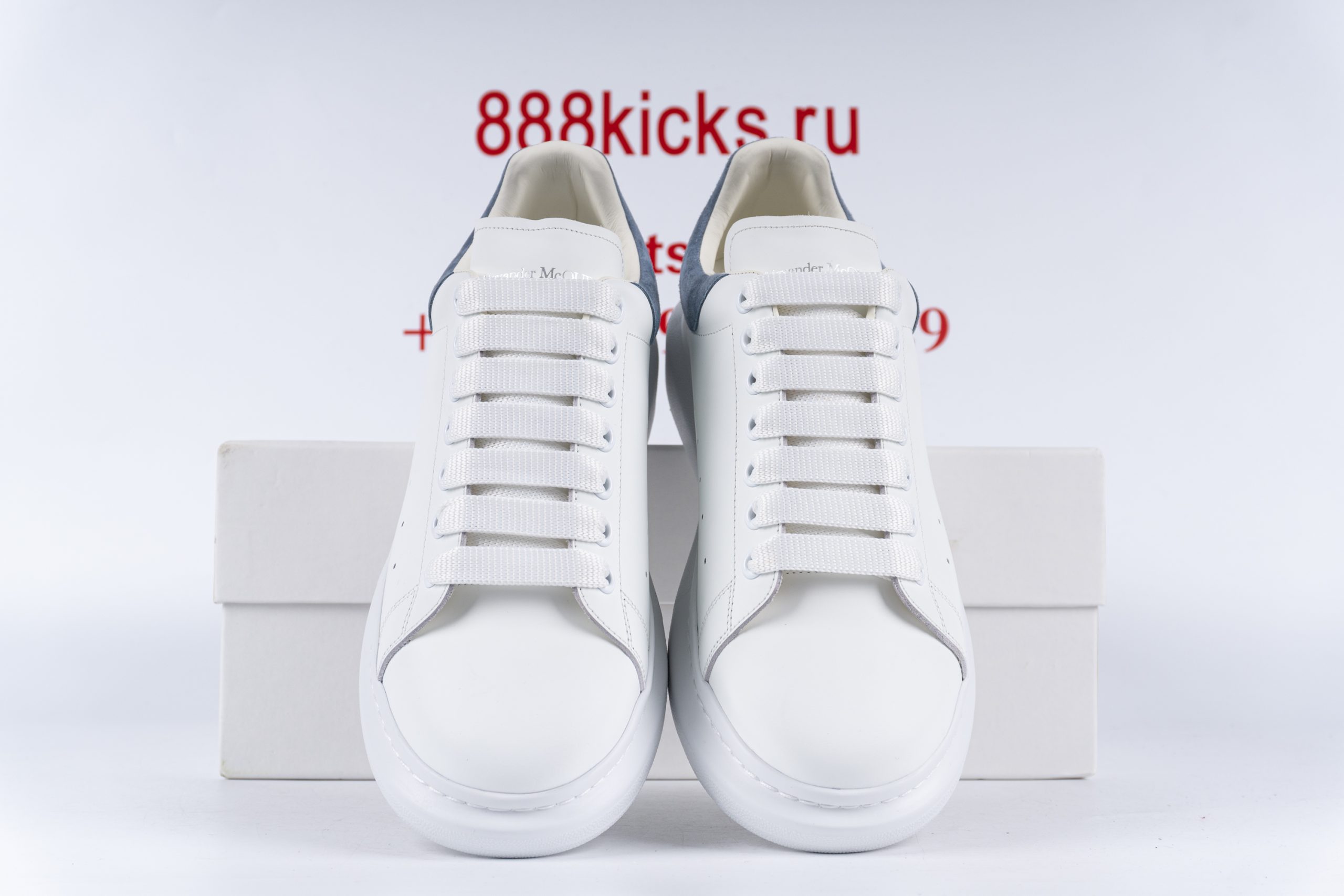 Alexander McQueen Oversized White Grey Blue