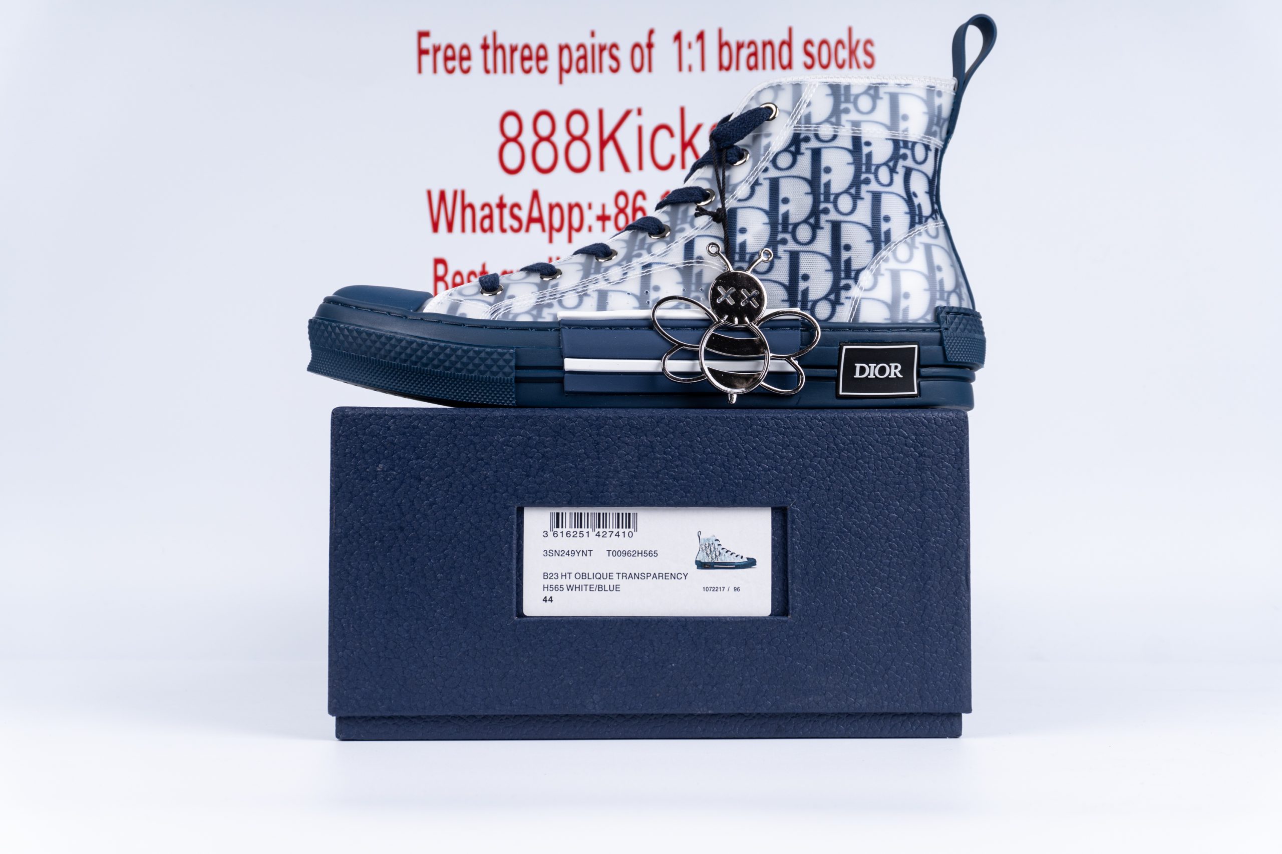 D1or B23 High Top Blue Oblique