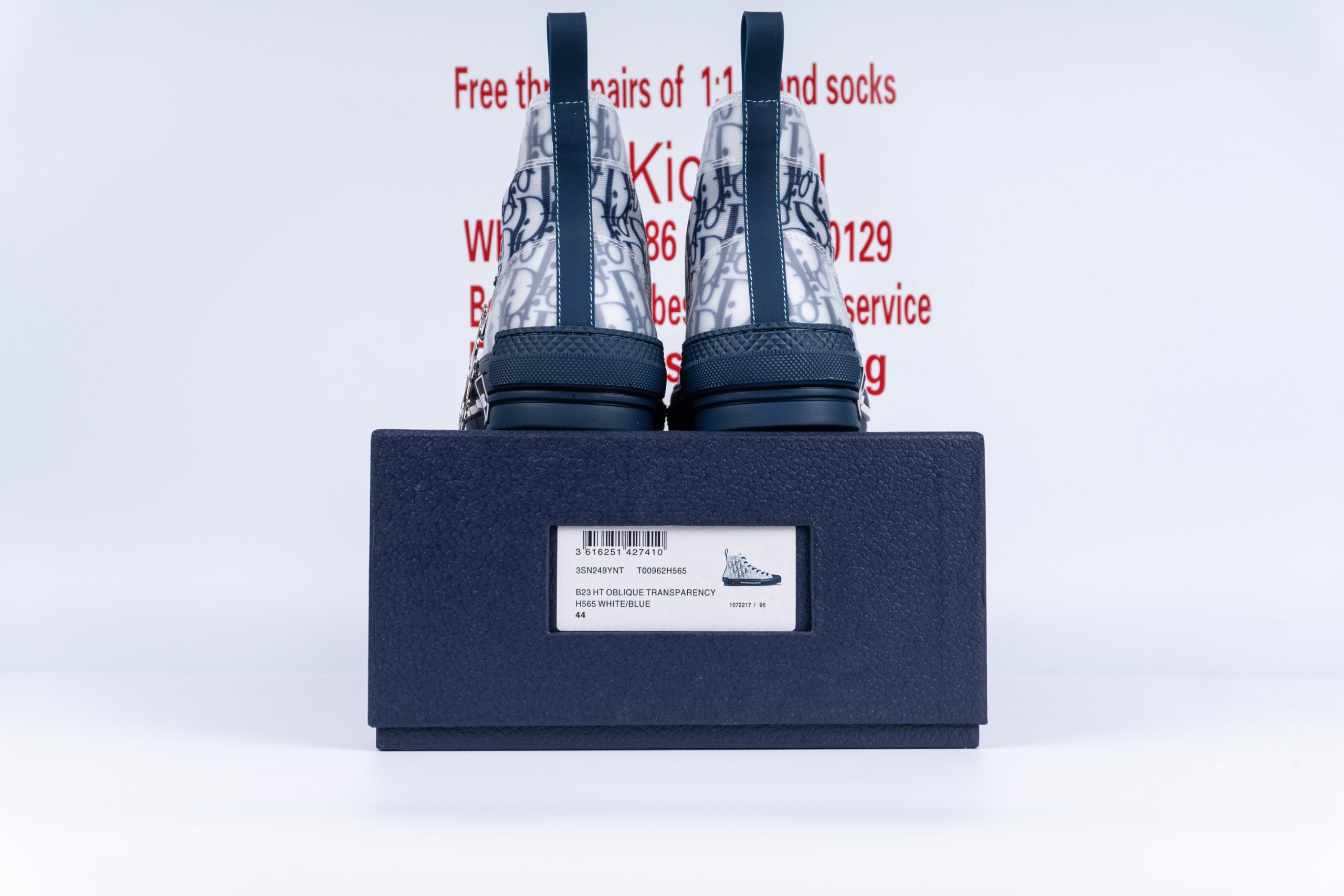 D1or B23 High Top Blue Oblique