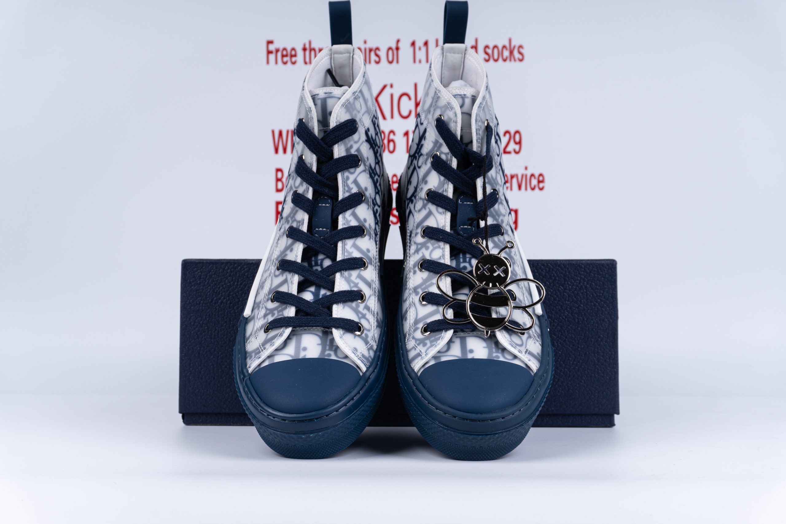 D1or B23 High Top Blue Oblique