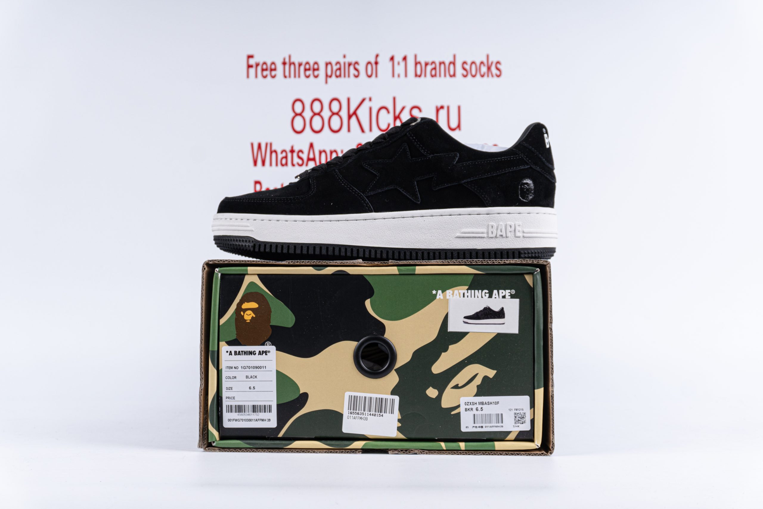 A Bathing Ape Bape Sta Black Suede
