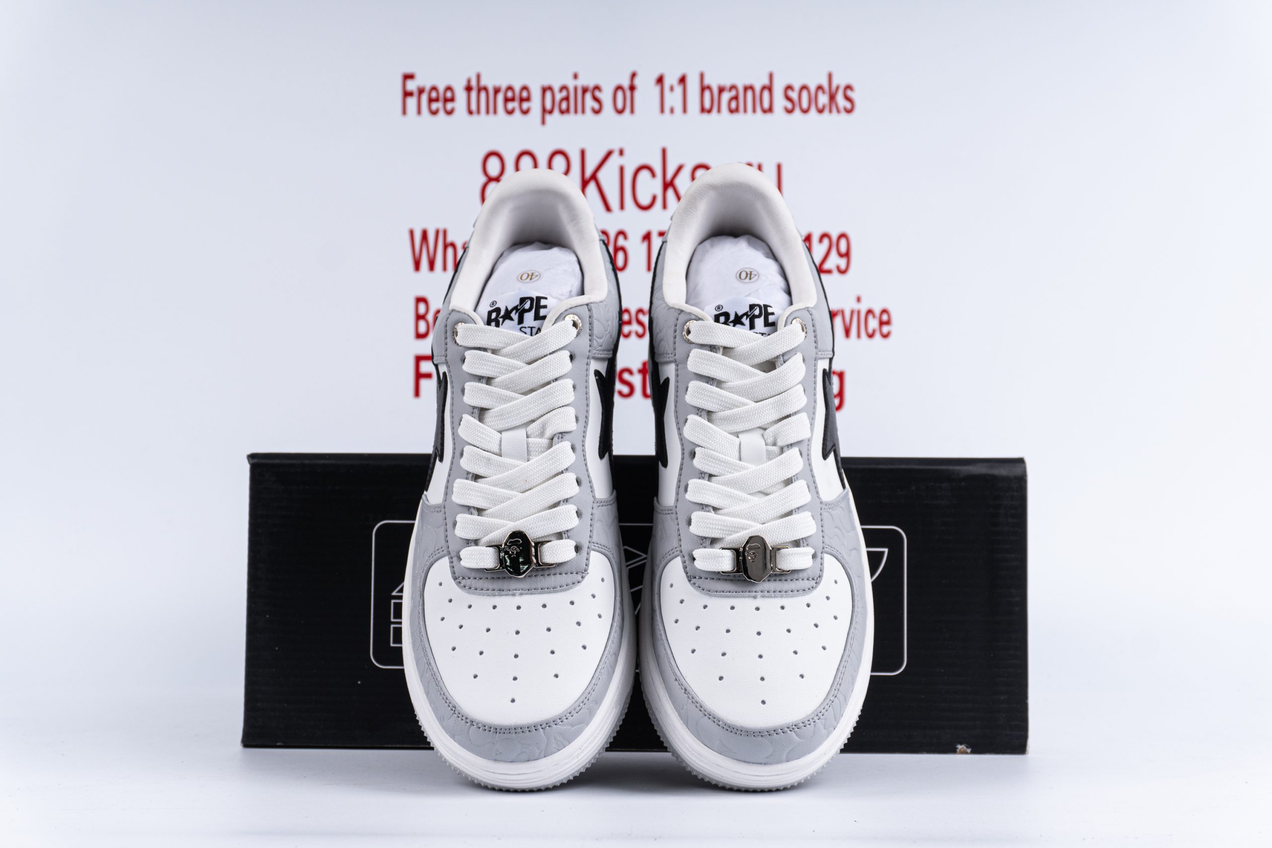 A Bathing Ape Bape Sta Low Grey Black
