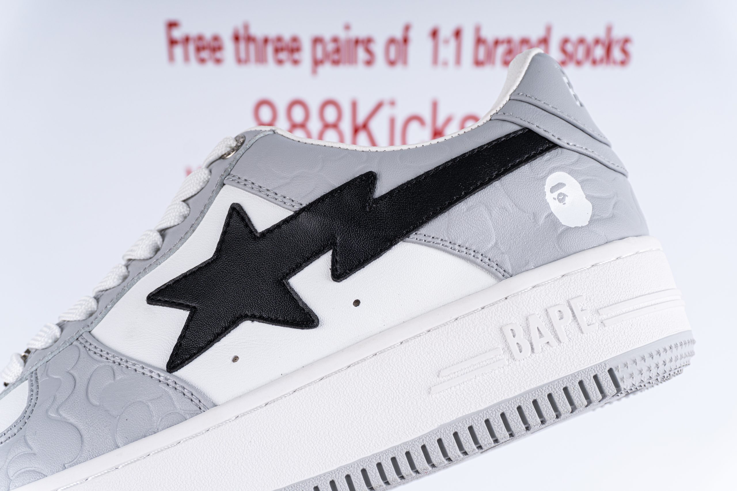 A Bathing Ape Bape Sta Low Grey Black