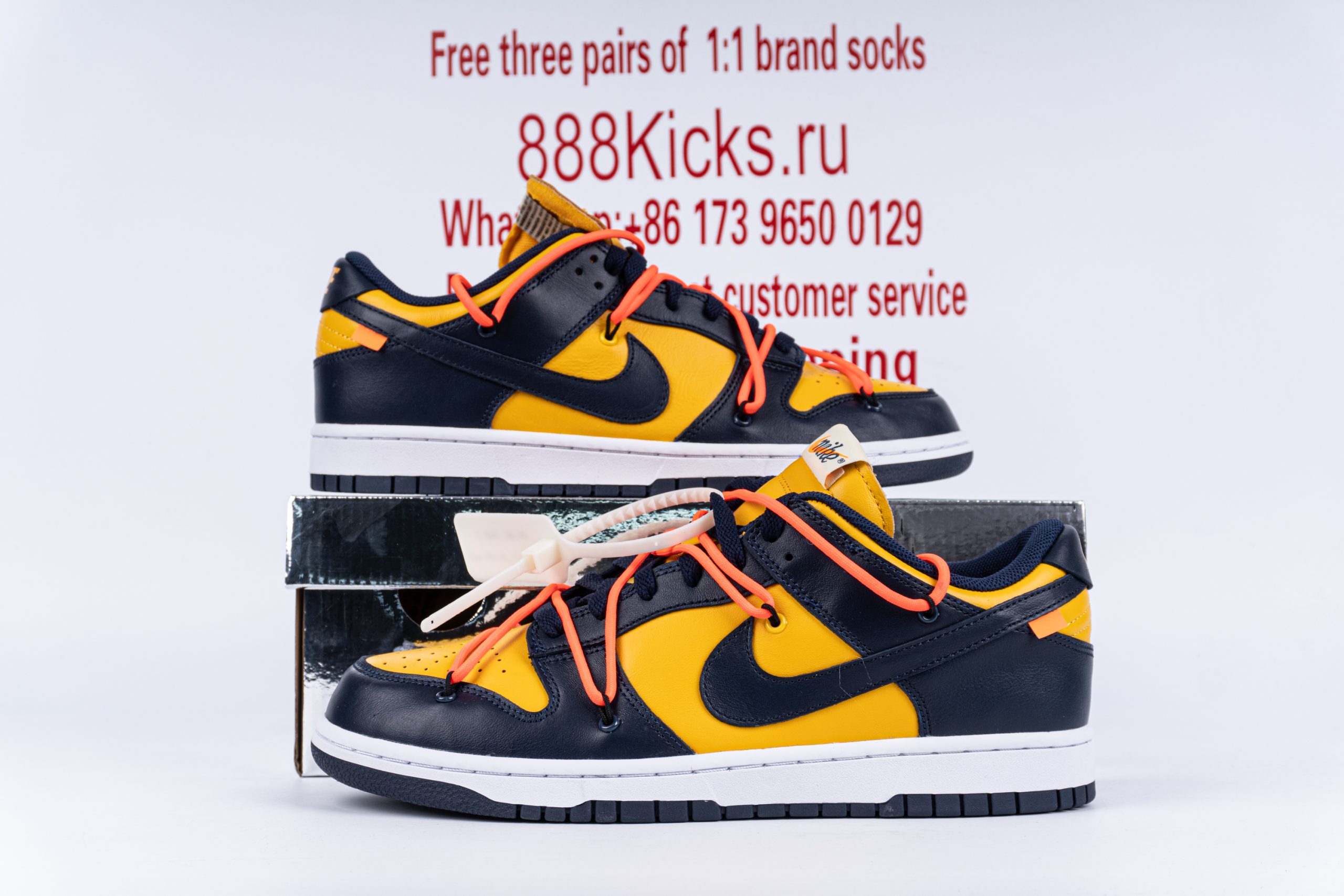 Nike Dunk Low Off-White University Gold Midnight Navy