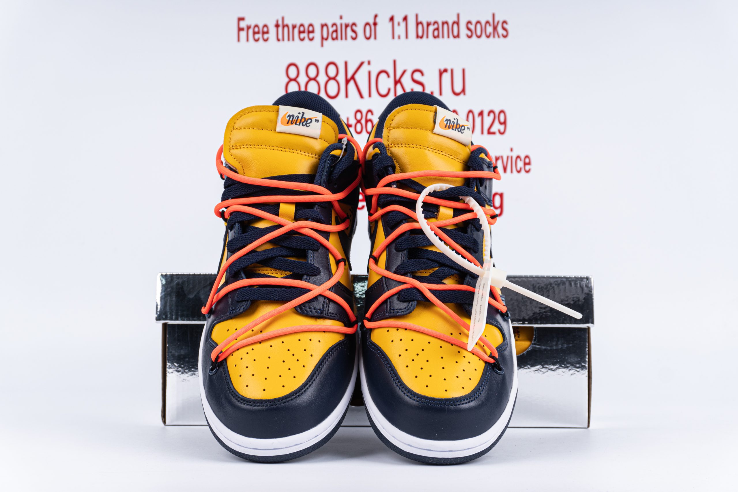 Nike Dunk Low Off-White University Gold Midnight Navy