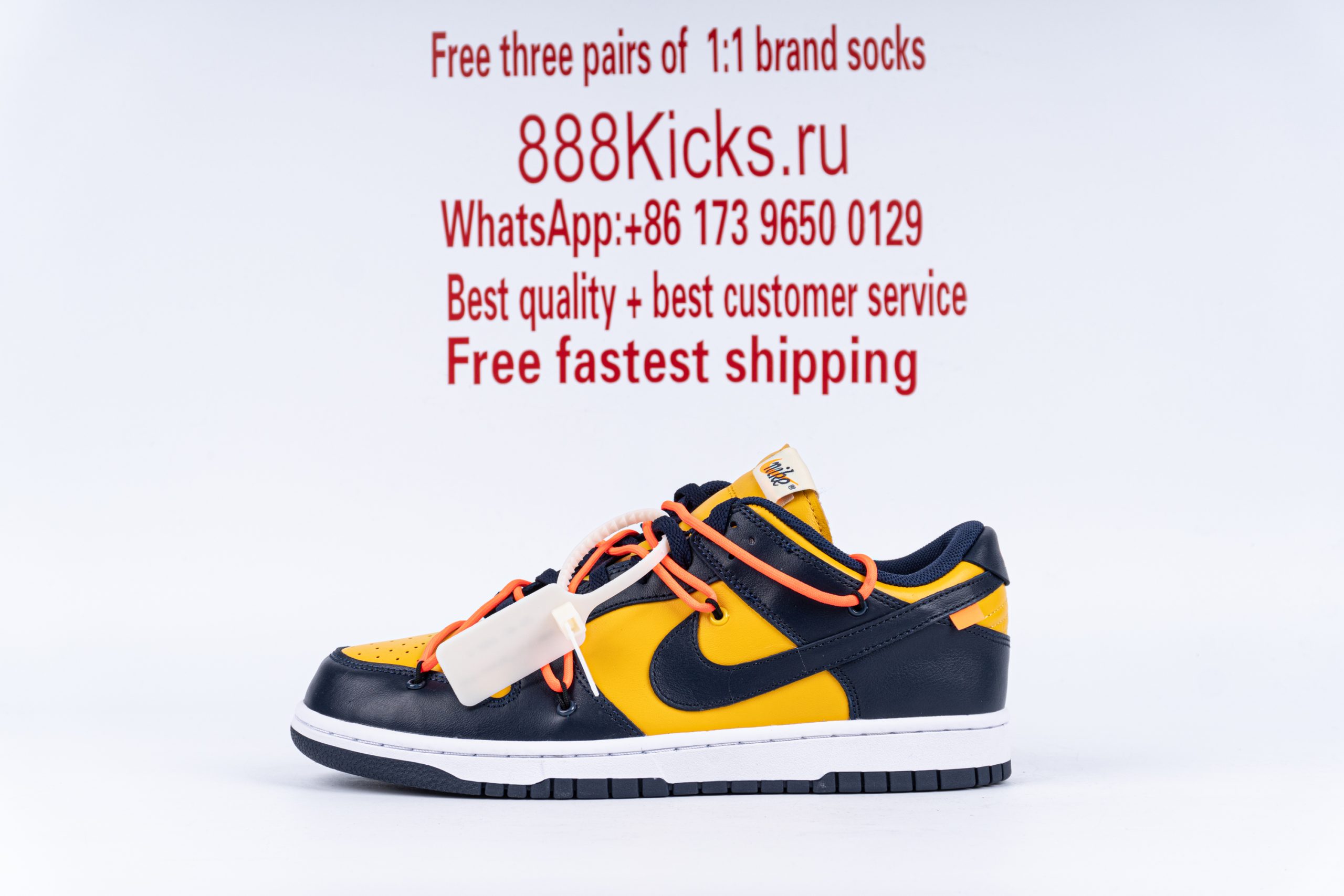 Nike Dunk Low Off-White University Gold Midnight Navy