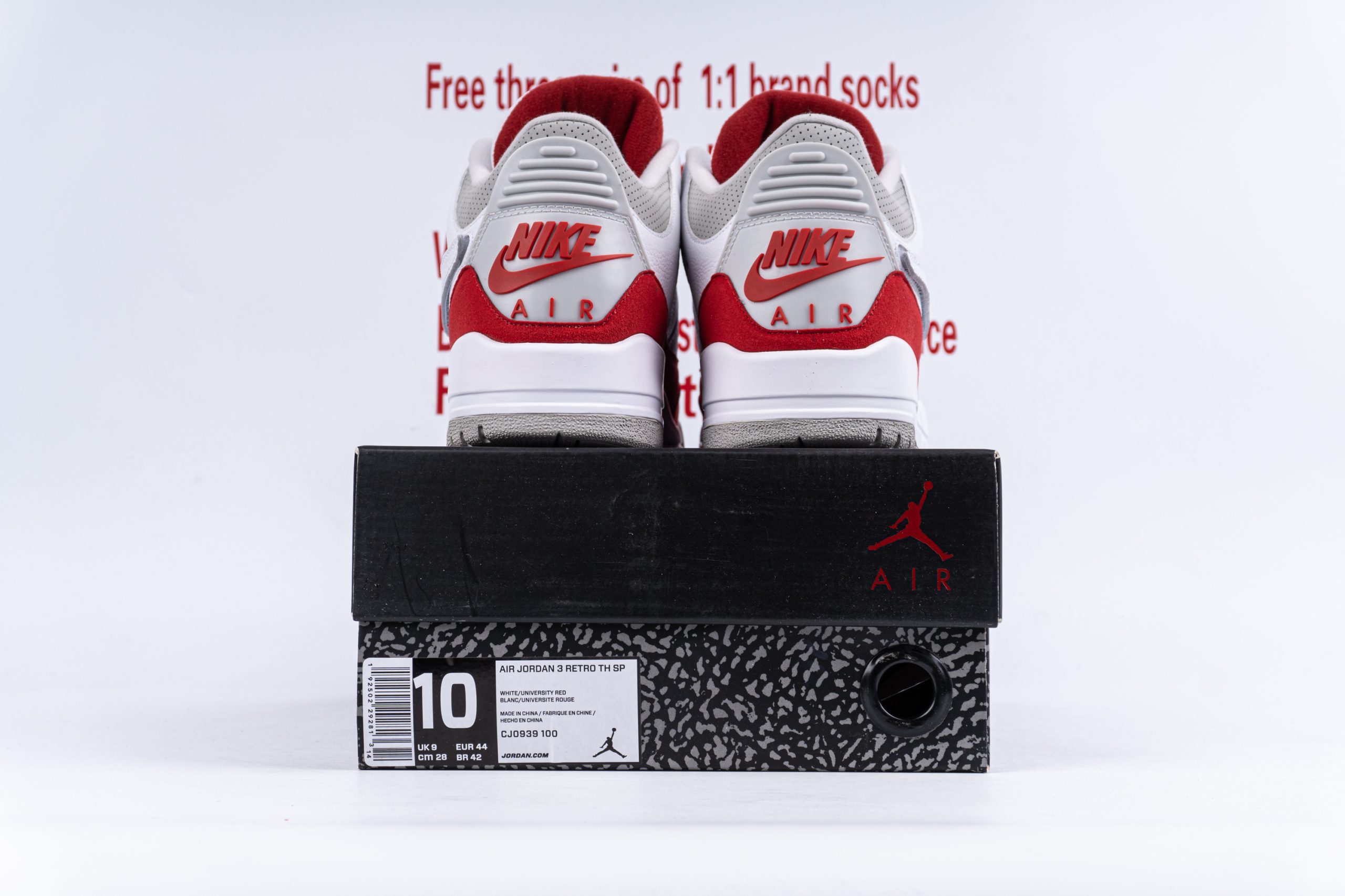 Jordan 3 Retro Tinker White University Red