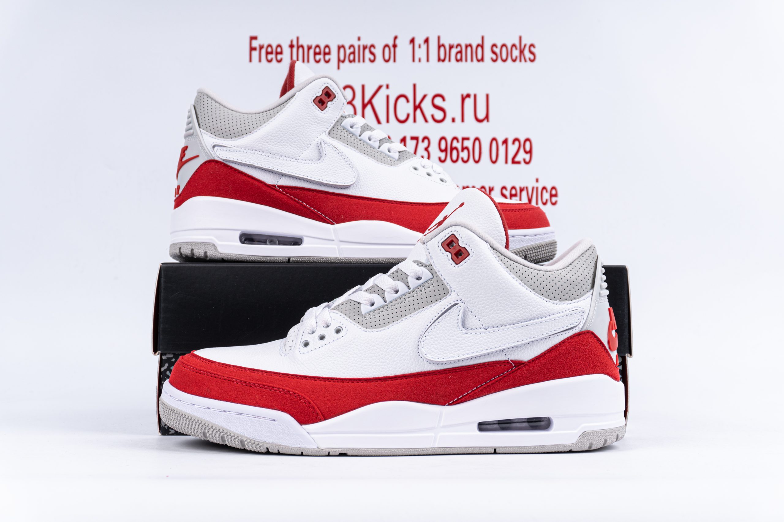 Jordan 3 Retro Tinker White University Red