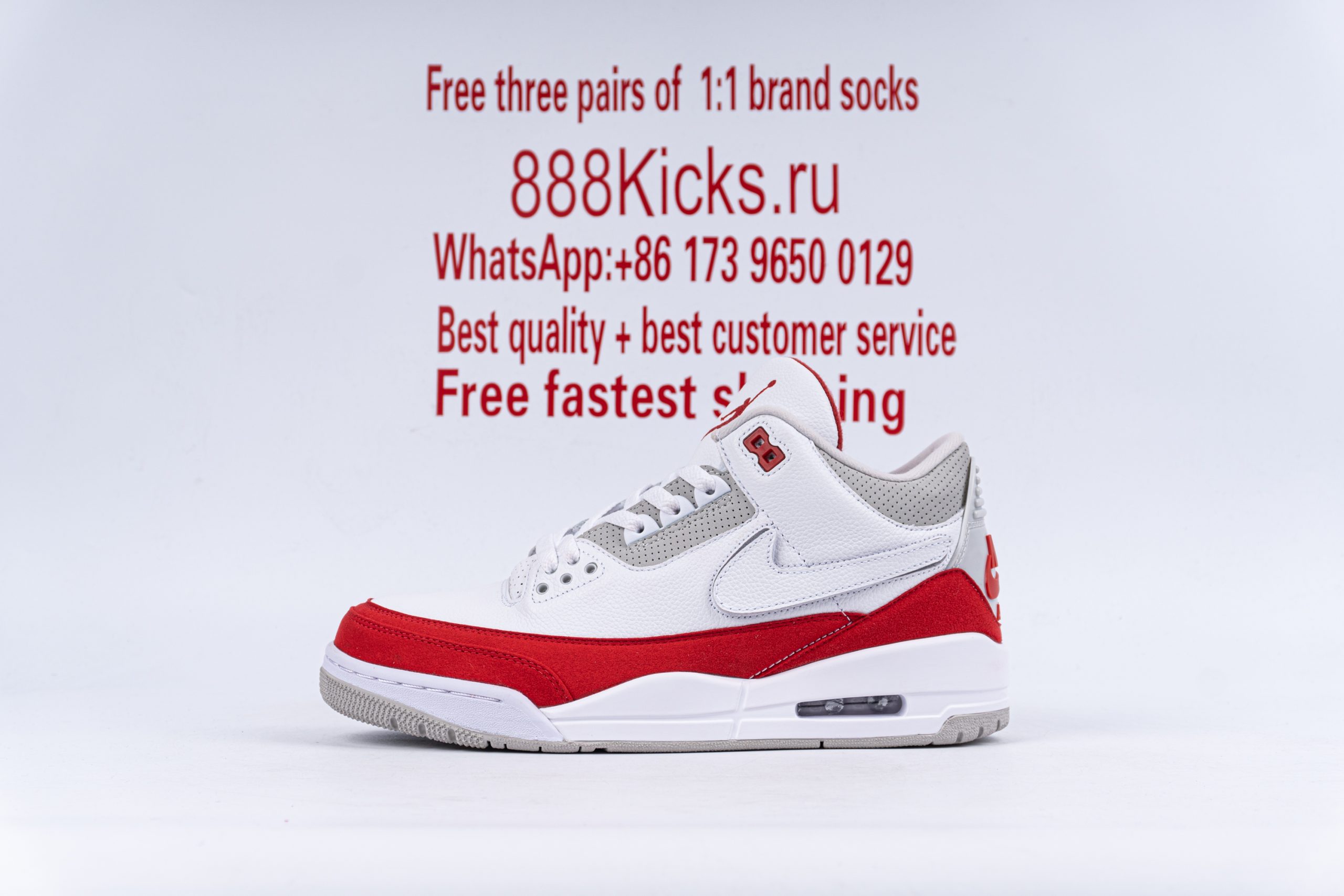Jordan 3 Retro Tinker White University Red