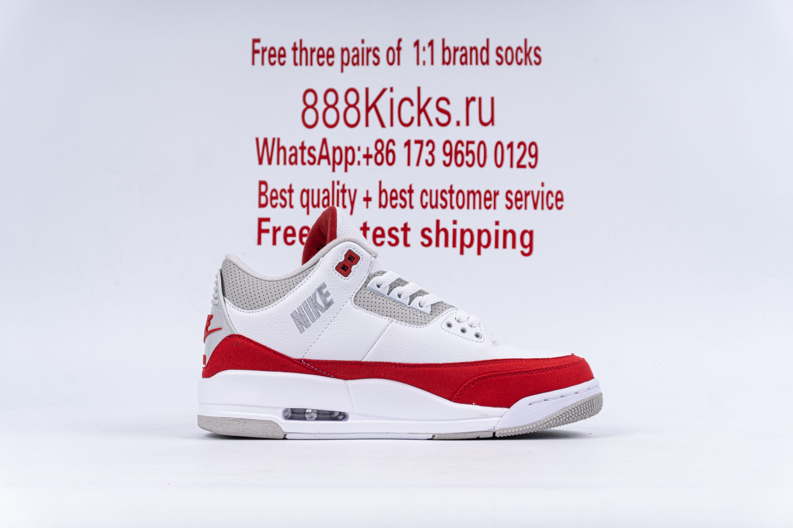 Jordan 3 Retro Tinker White University Red