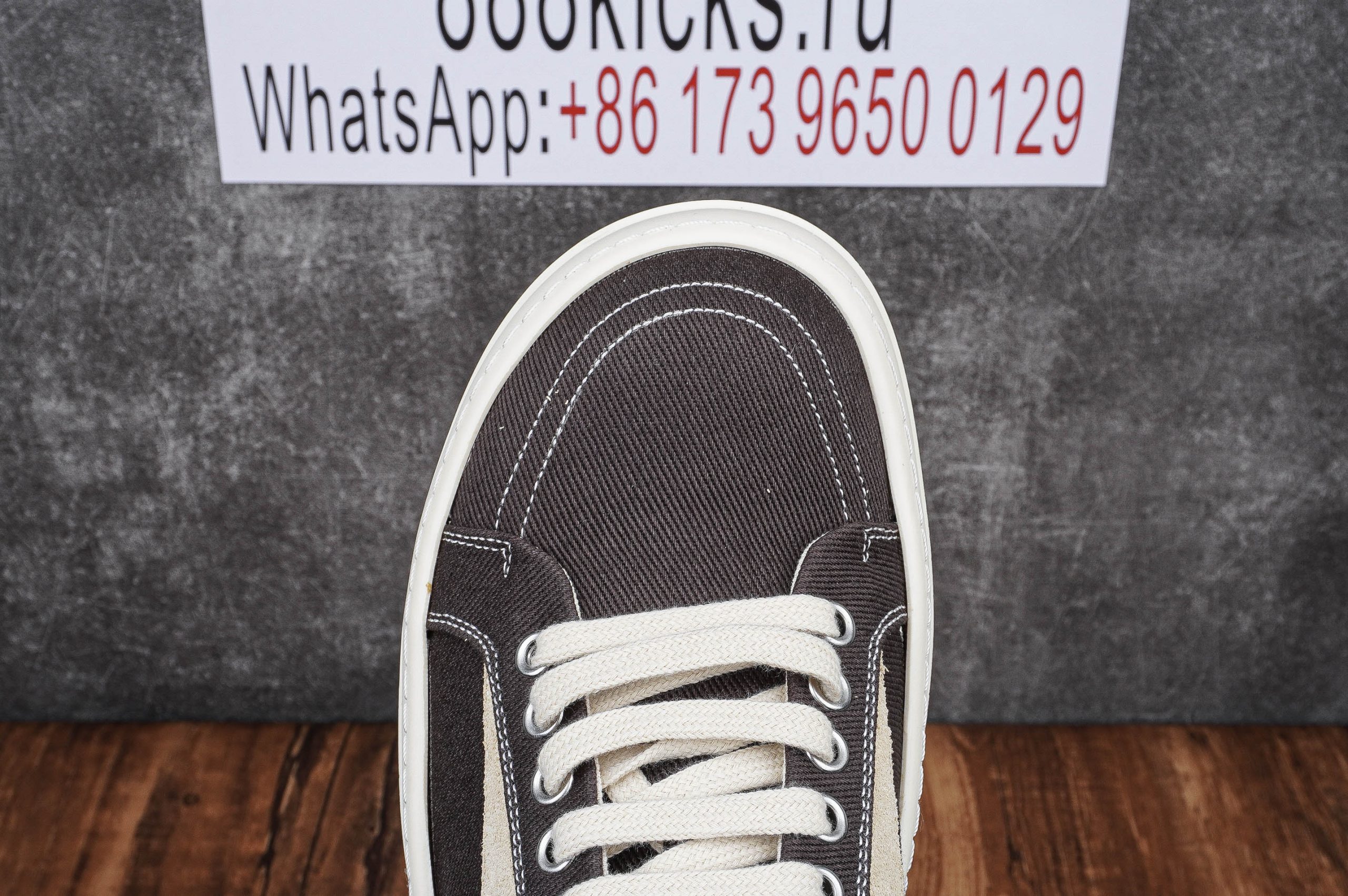 Rick Owens DRKSHDW EDFU Vintage Sneakers Taupe Grey