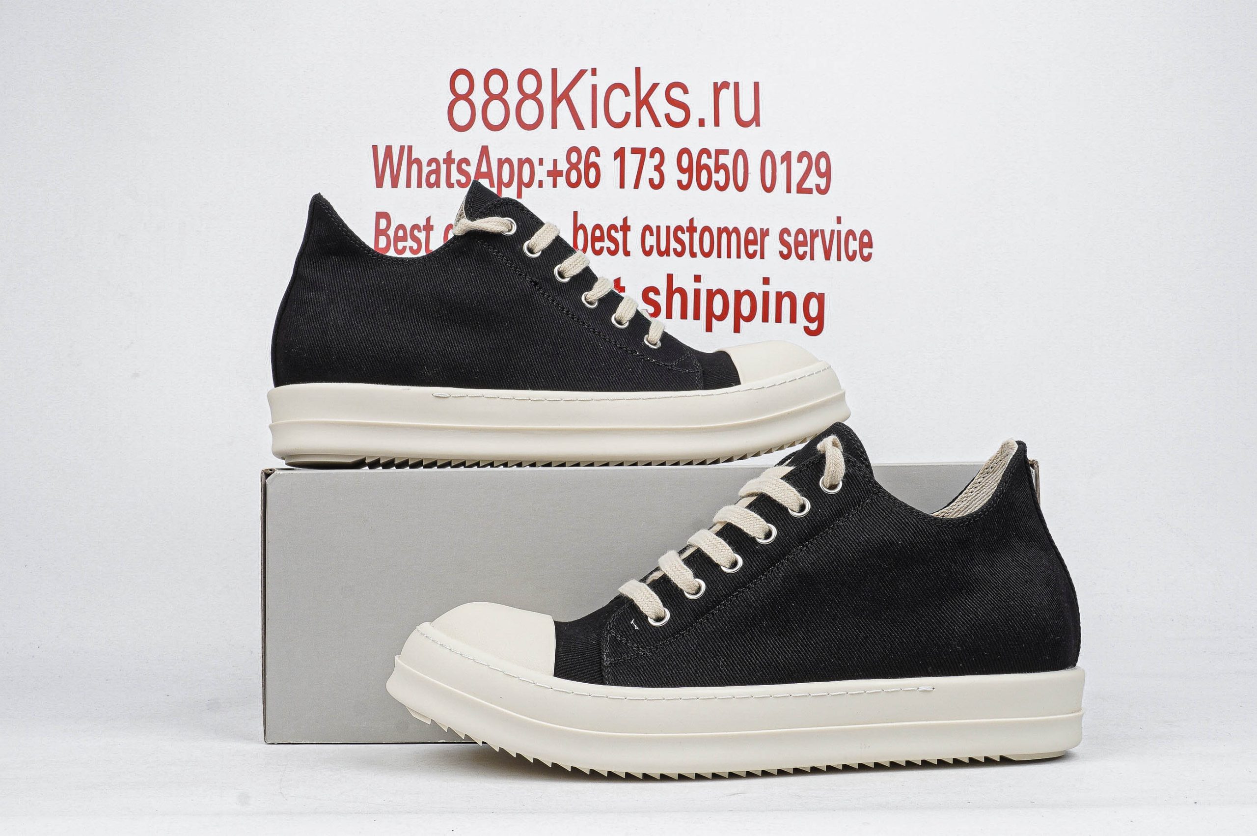 Rick Owens DRKSHDW Black Denim Low Black