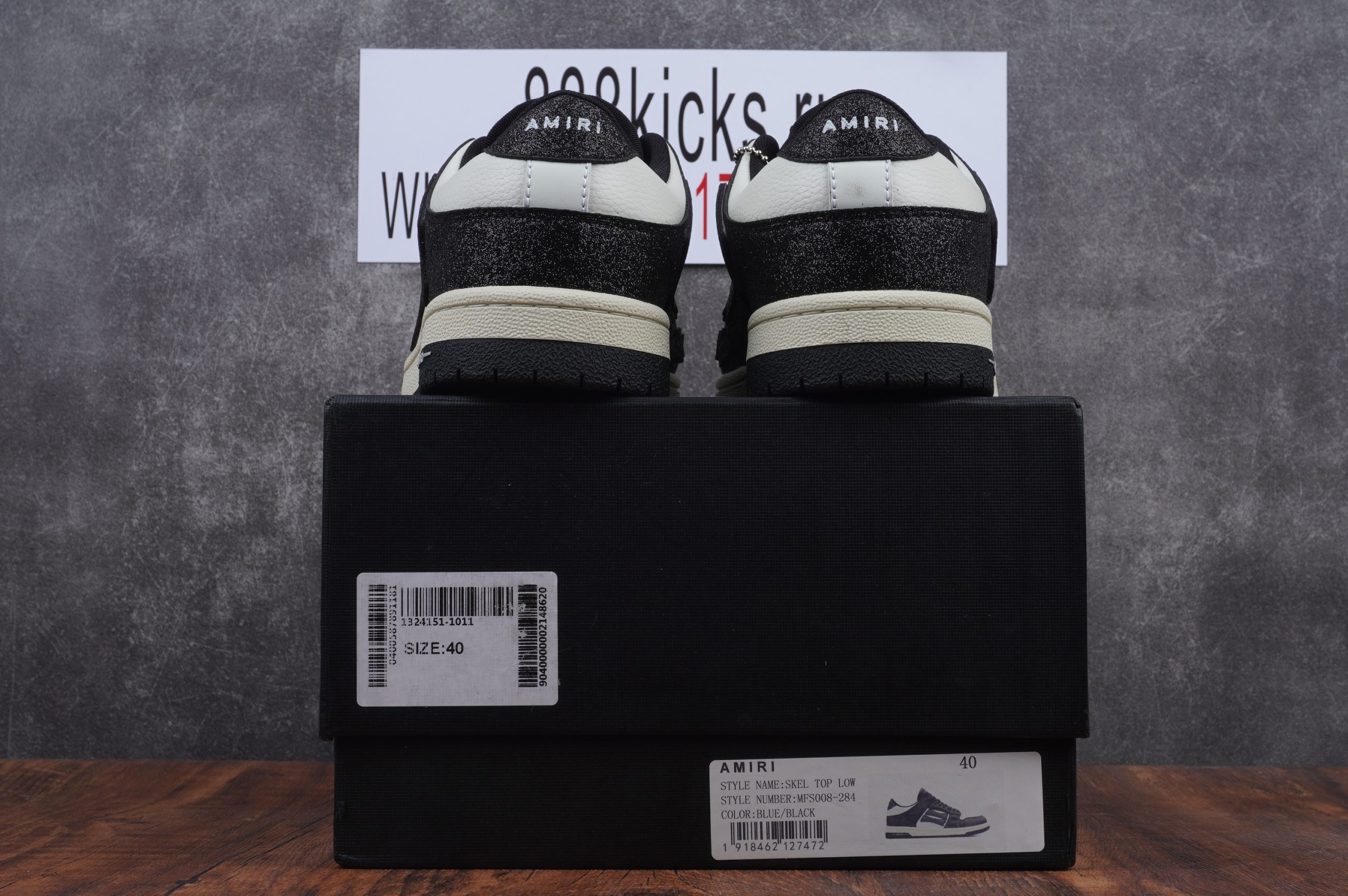 Amiri Skel Top Low Black White