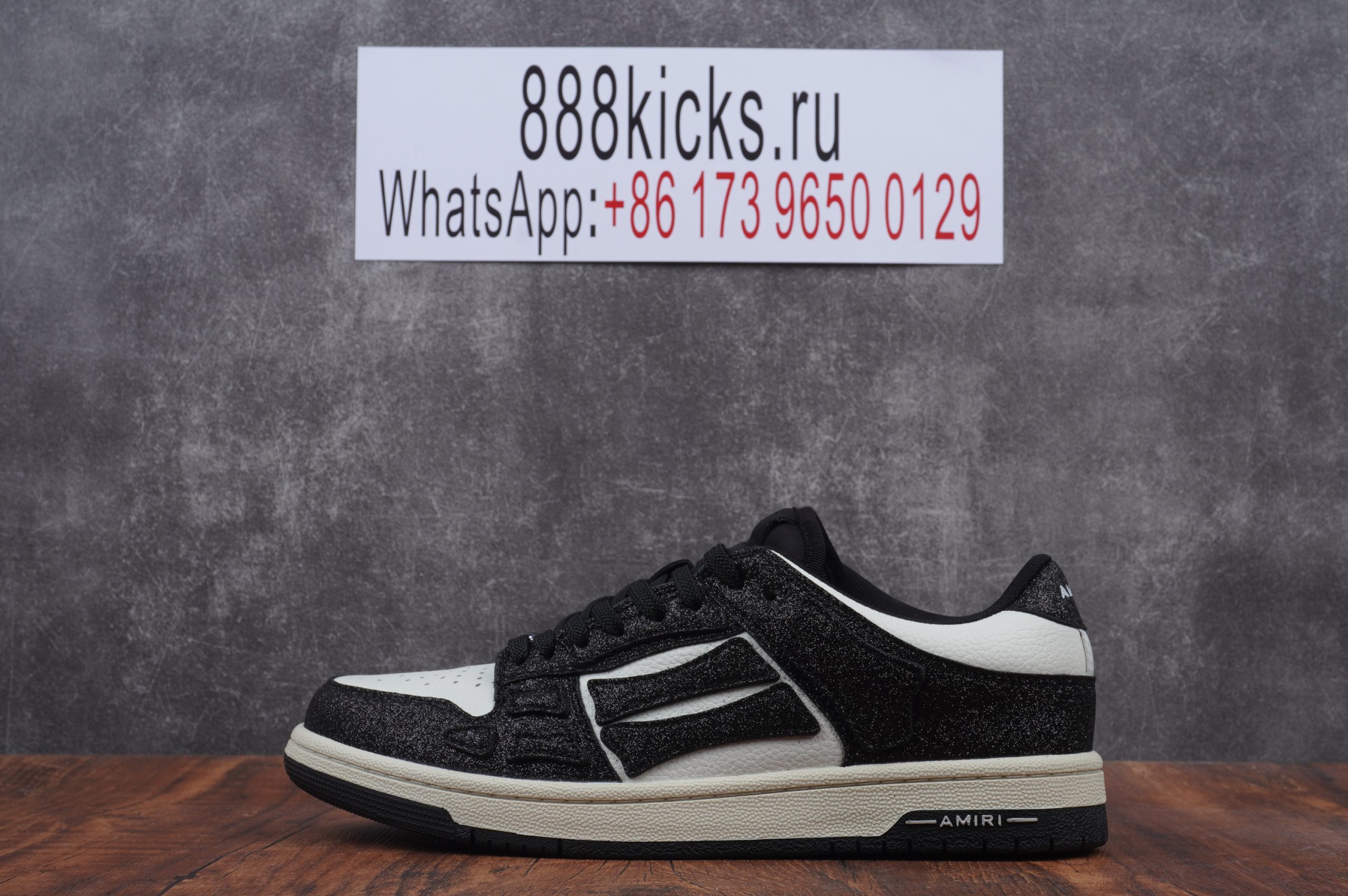 Amiri Skel Top Low Black White