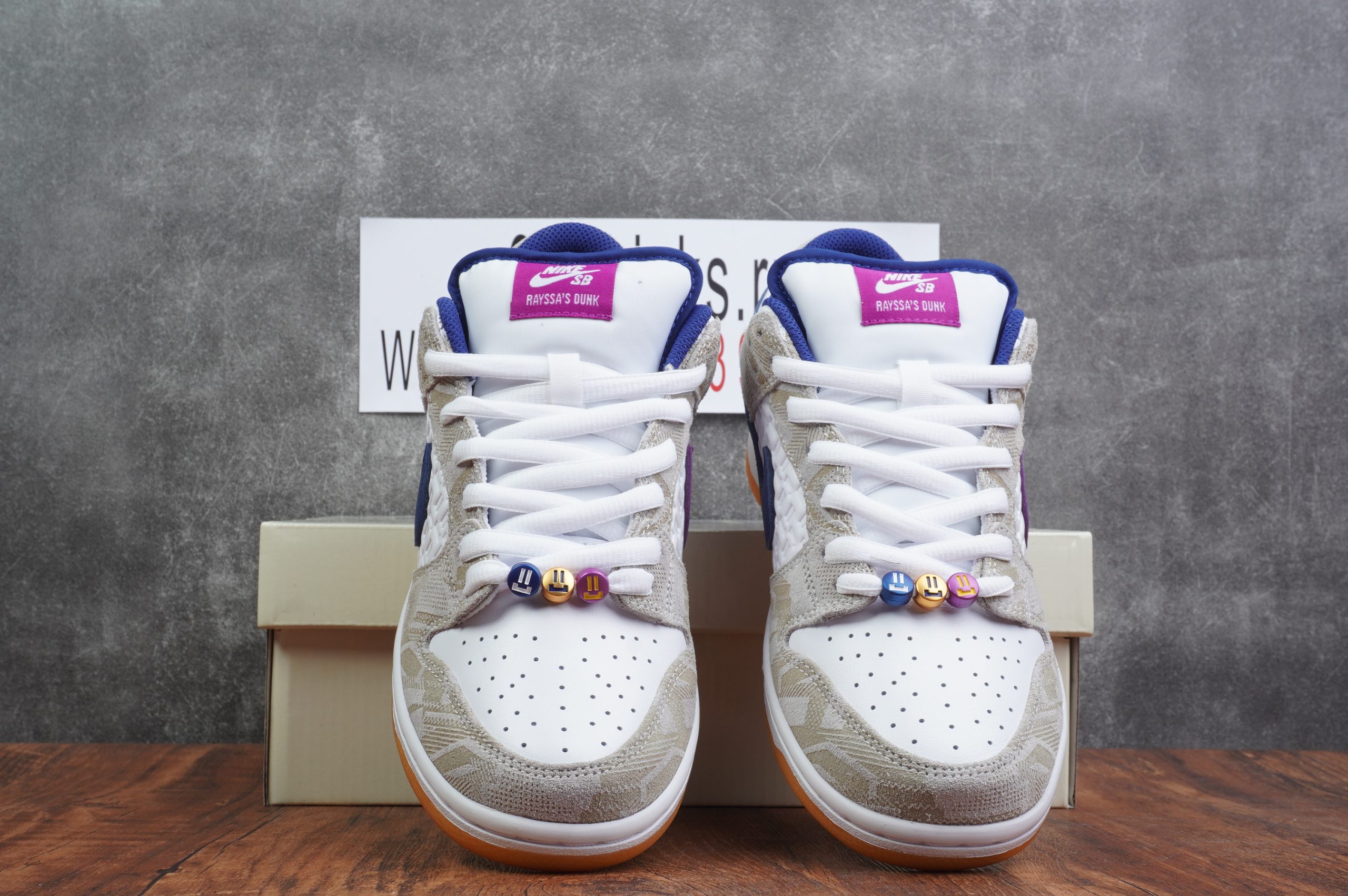 Rayssa Leal x Nike SB Dunk Low Pure Platinum and Vivid Purple