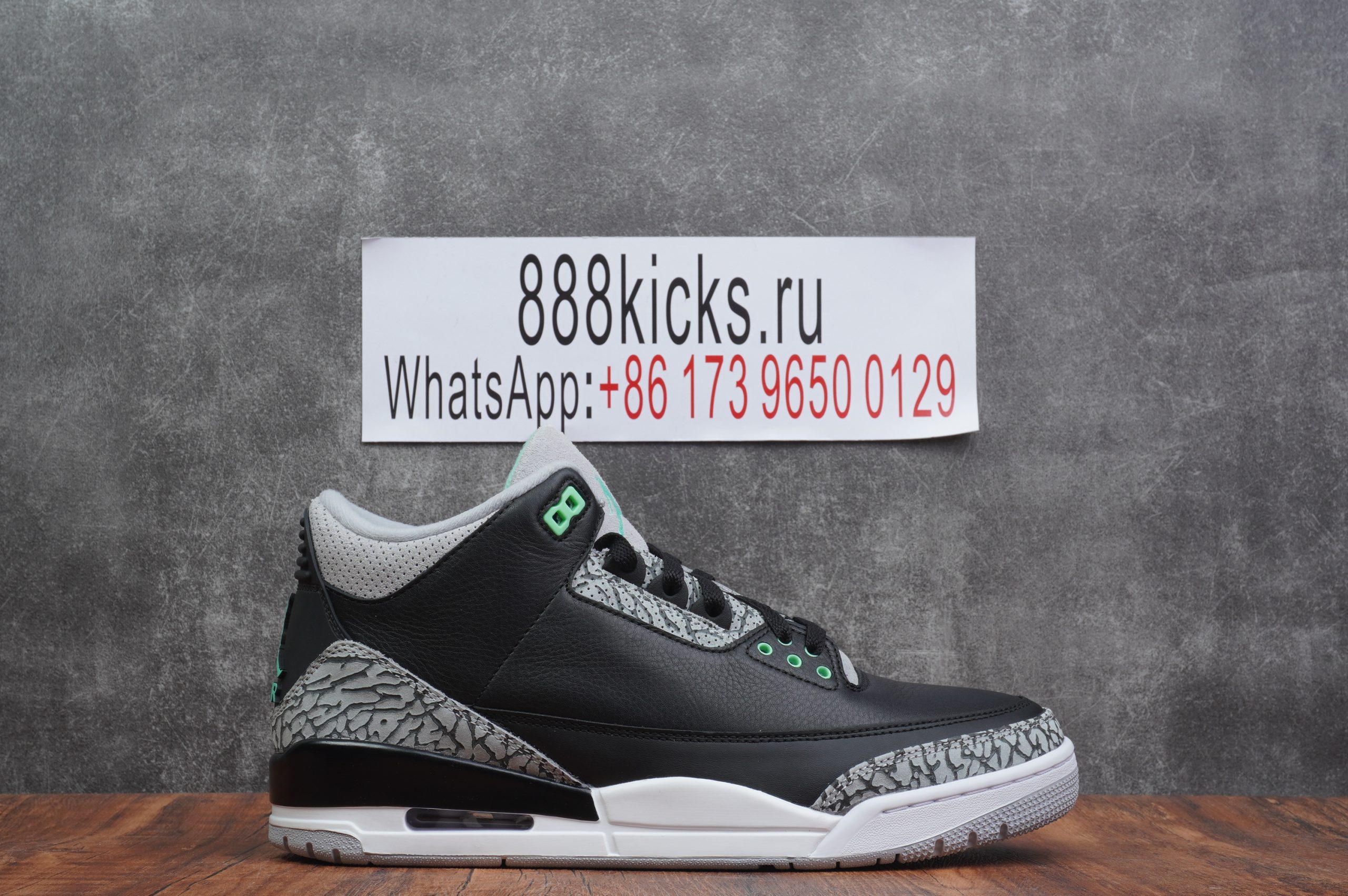 Air Jordan 3 Green Glow GREY WOLF