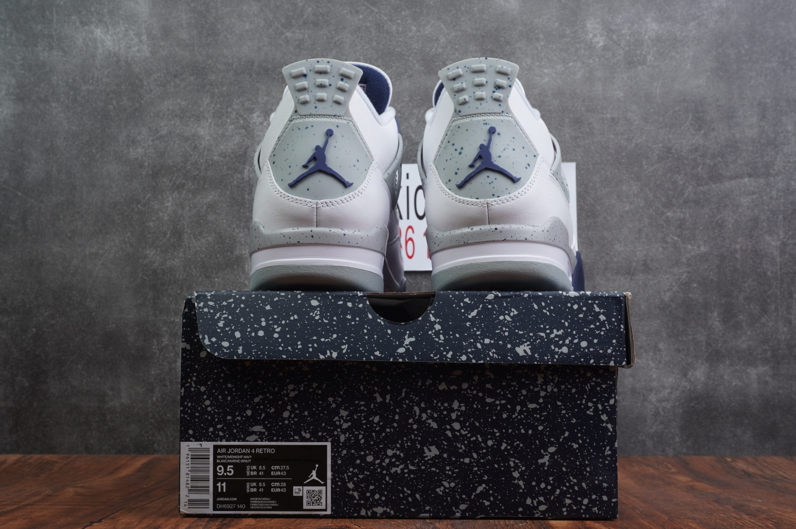 Jordan 4 Retro White Midnight Navy