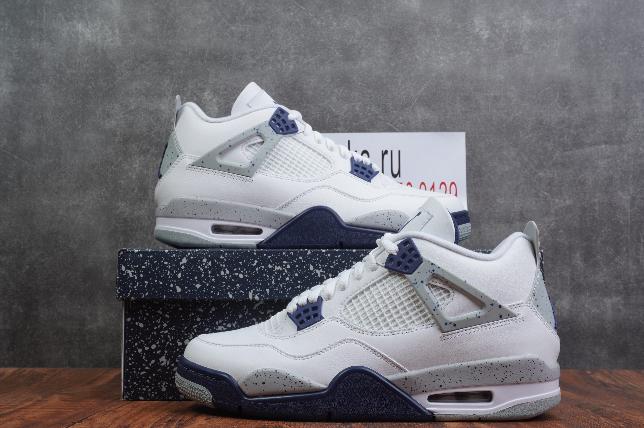 Jordan 4 Retro White Midnight Navy