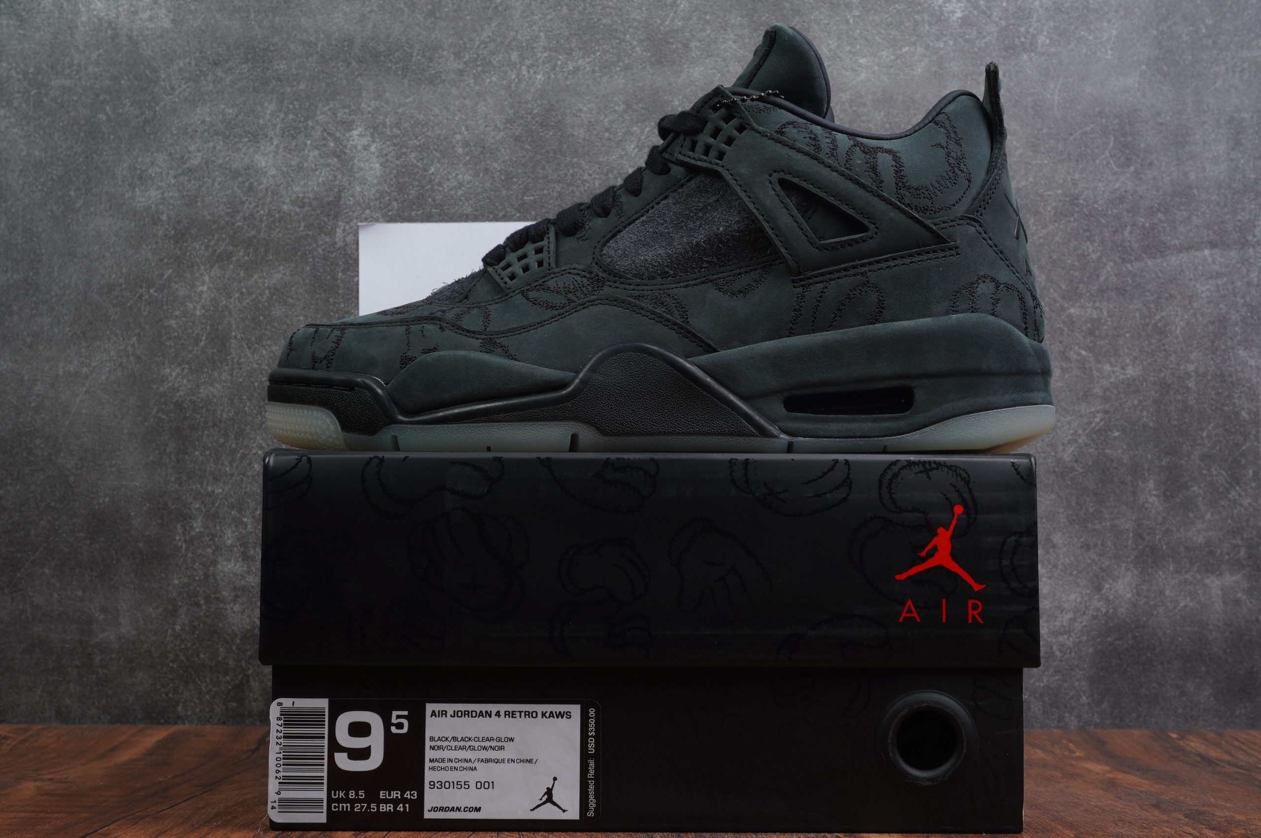 Jordan 4 Retro Kaws Black