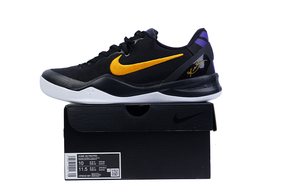 Nike Kobe 8 Protro Lakers Away Basketball Shoes Mens 15 Black Purple Gold